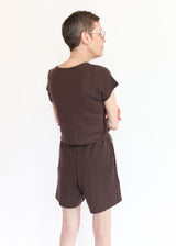 Pointelle Short - Walnut