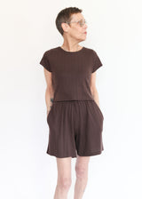 Pointelle Short - Walnut