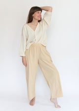 Wide Trouser - Barley