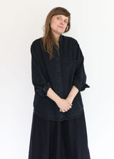 Denim Catalina Button Down Shirt - Black Indigo