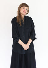 Denim Catalina Button Down Shirt - Black Indigo