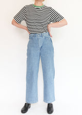 Bay-Sue Black & White Stripe Tee