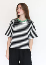 Bay-Sue Black & White Stripe Tee