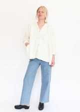 Short Uzbek Cardigan - White