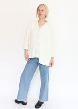 Short Uzbek Cardigan - White