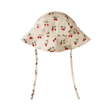 Muslin Sunhat Strawberry Blush Print
