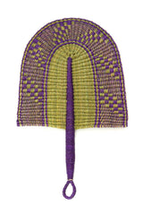 African Violet Veta Vera Hand Fan Woven Wall Art