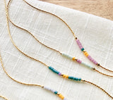 Colorful Minimalist Beaded Necklace
