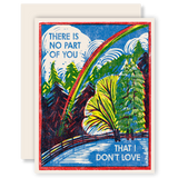 No Part of You I Don't Love Letterpress Card