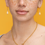 Celestial Pearl Pull Through Earrings