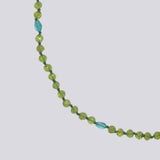 Knotted Peridot And Apatite Necklace - KNT17