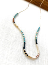 Desert Turquoise Seed Bead Necklace