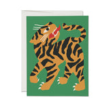 Growling Tiger greeting card
