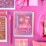 Thank You (Book Flowers) Card