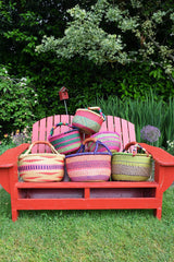 Assorted Ghanaian Bolga Farmer's Market Shopper Basket