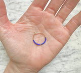 Tiny Colorful Gold Bar Hoop Earrings