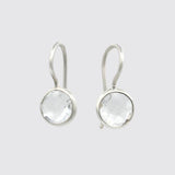 Small Faceted Organic Stone Drops Dangle Earrings