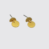 Tiny Half Moon / Full Moon Stud Earrings