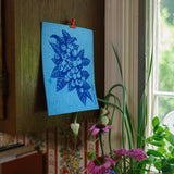Screen Printed Blueberries Sponge Cloth - Stocking Stuffers
