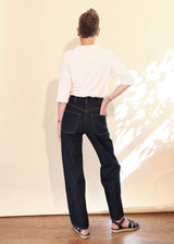 Jesse Kamm 225 jeans 225s Dark Blue Gold Stitch