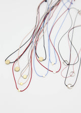 Geometric Bead on Silk Cord Necklace