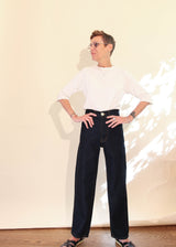 225’s Jean - Dark Blue/Gold Stitch