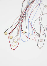 Geometric Bead on Silk Cord Necklace