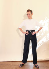 Jesse Kamm 225 jeans 225s Dark Blue Gold Stitch