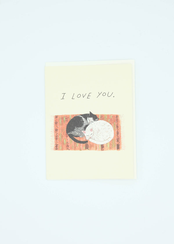I Love You Cat Cuddle Card