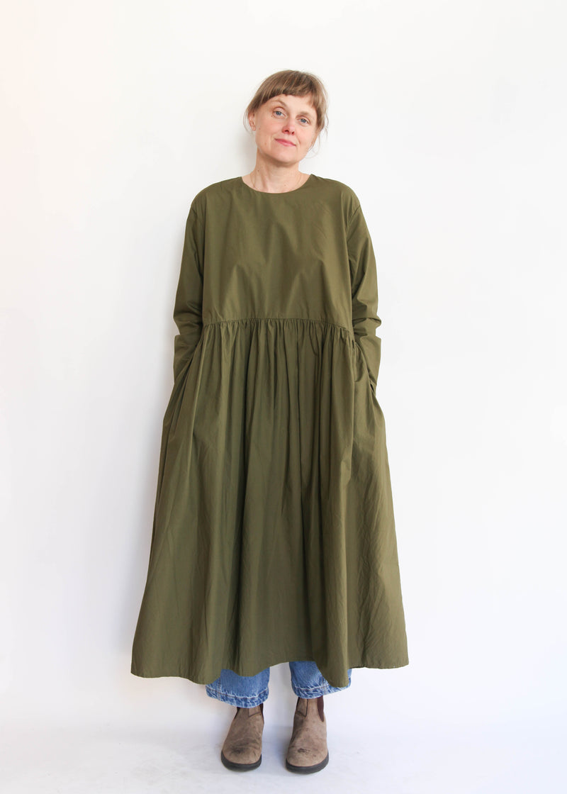 Typewriter Dress - Khaki