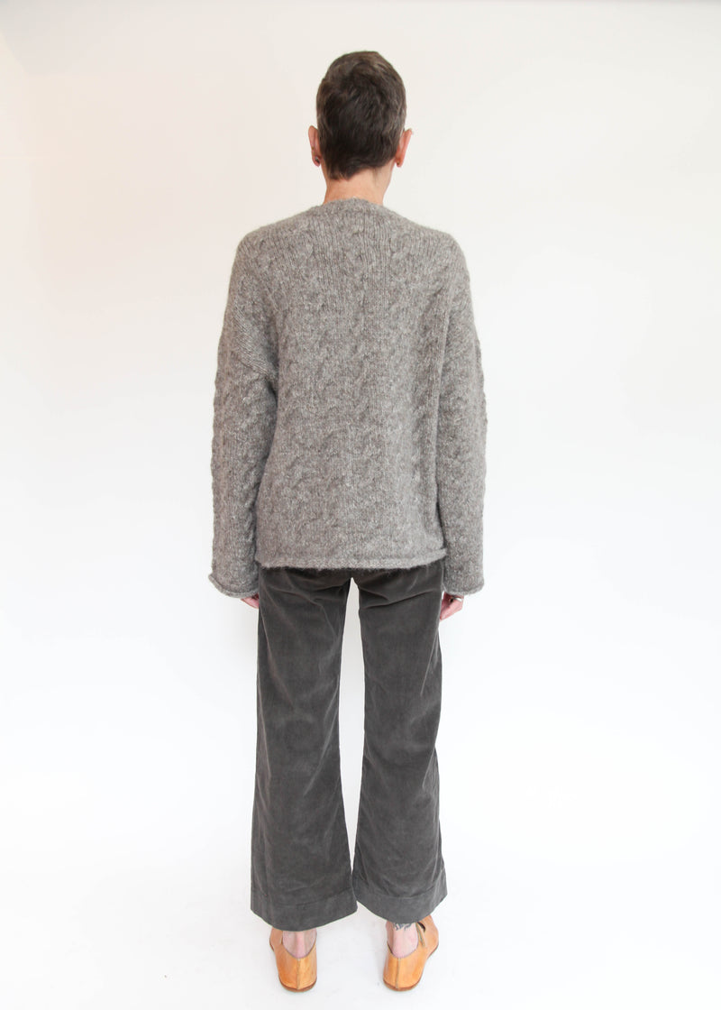 Cable Crewneck - Cinder