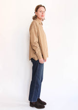 Oversized Shirt with Elastic Detail - Gold