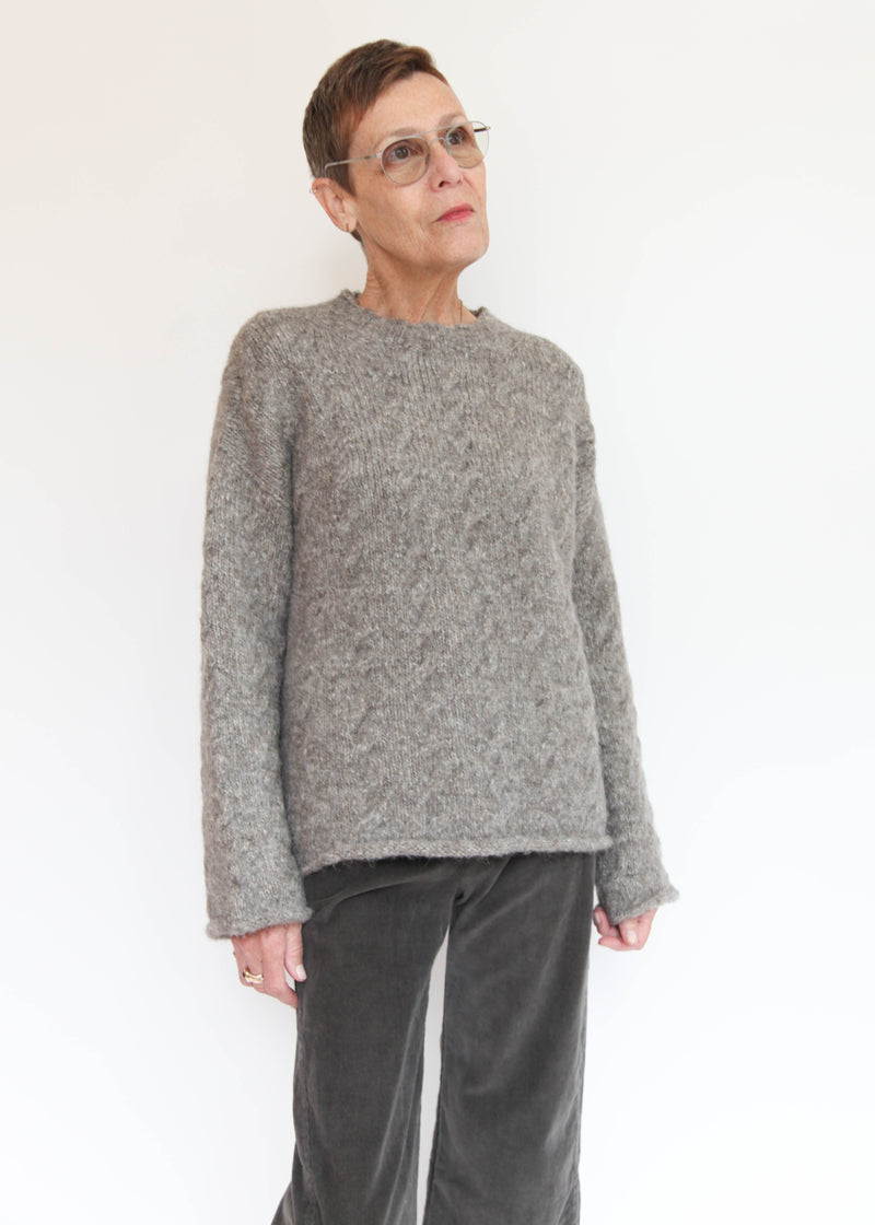 Cable Crewneck - Cinder