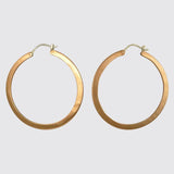 Large Flat Hoop Earrings