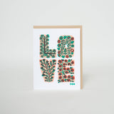 Floral Love You Letterpress Greeting Card by Egg Press