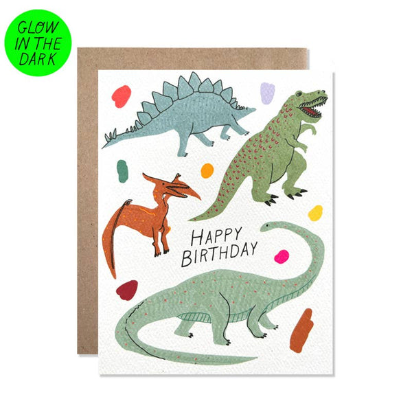 Happy Birthday GLOW IN THE DARK Dinosaurs