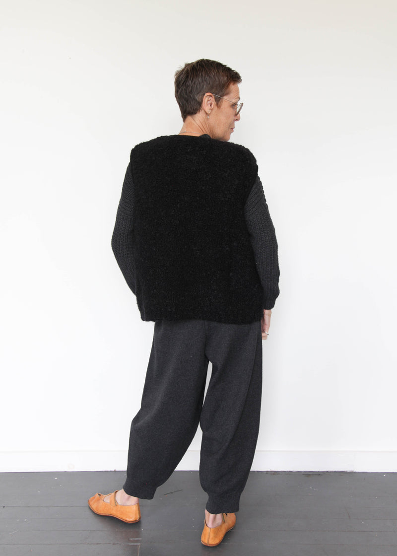 Wool & Mohair Waistcoat - Black