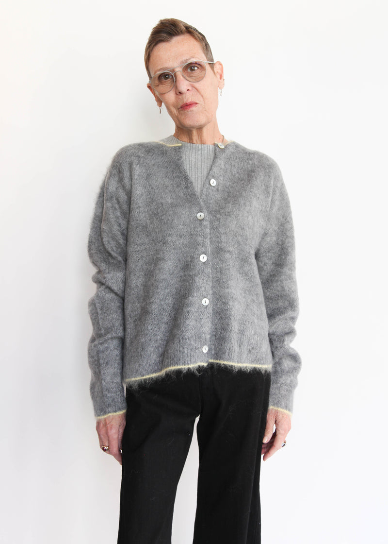 Cardigan - Gray/Yellow