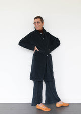 Morgan Wide Wale Corduroy Coat - Bluegreen
