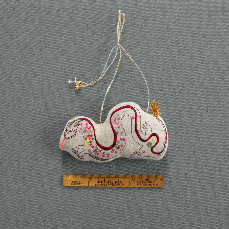 Lunar New Year Dragon - Cotton Ornament, Wall Hanging, Token