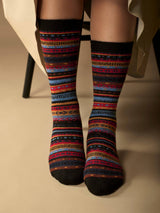 Fair Isle  - Alpaca Crew Socks