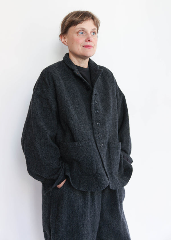Herringbone Jacket - Black