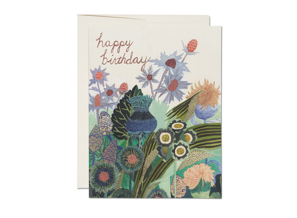 Thistle birthday greeting card