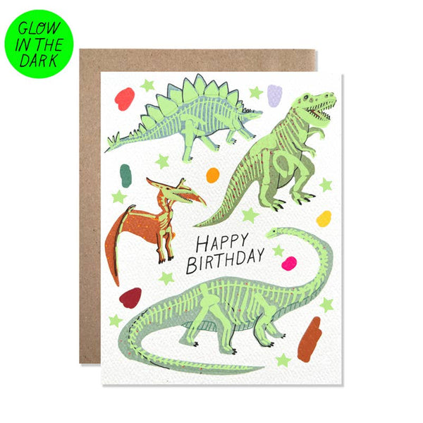 Happy Birthday GLOW IN THE DARK Dinosaurs