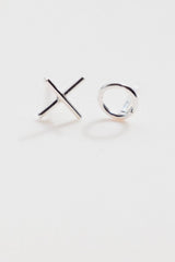 Silver XO Studs