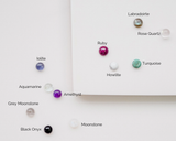 Gold 3mm Gemstone Studs