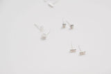 Silver 3 Dot Studs