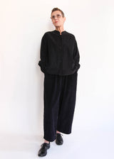 Wide Corduroy Pants - Dark Navy