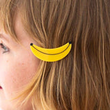 Banana Alligator Hair Clip Set