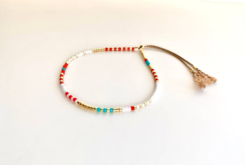 Beaded Bracelets w/ Sliding Clasp